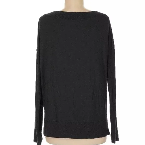 Athleta Barre Studio Off-Shoulder Sweater Black XL - Picture 5 of 6
